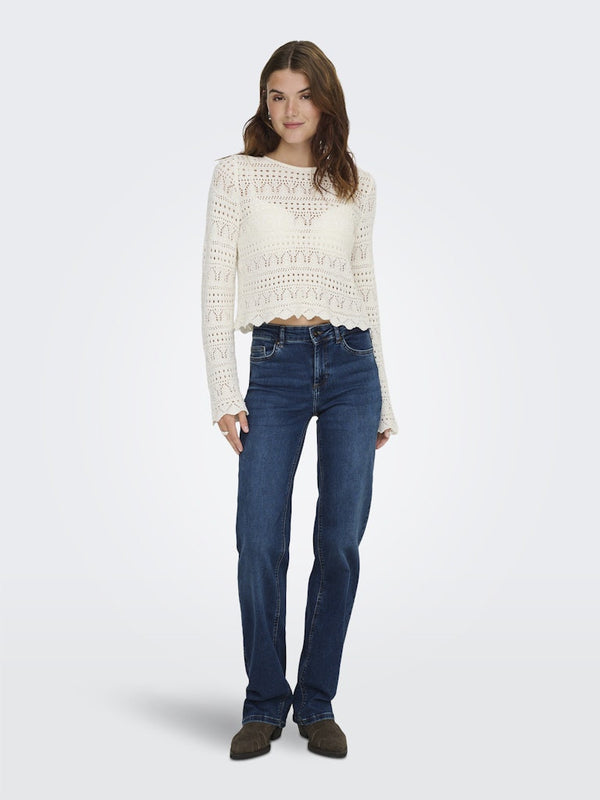 ONLY Blush Mid Straight Jeans | Women’s Dark Blue Organic Cotton Denim