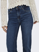 ONLY Blush Mid Straight Jeans | Women’s Dark Blue Organic Cotton Denim
