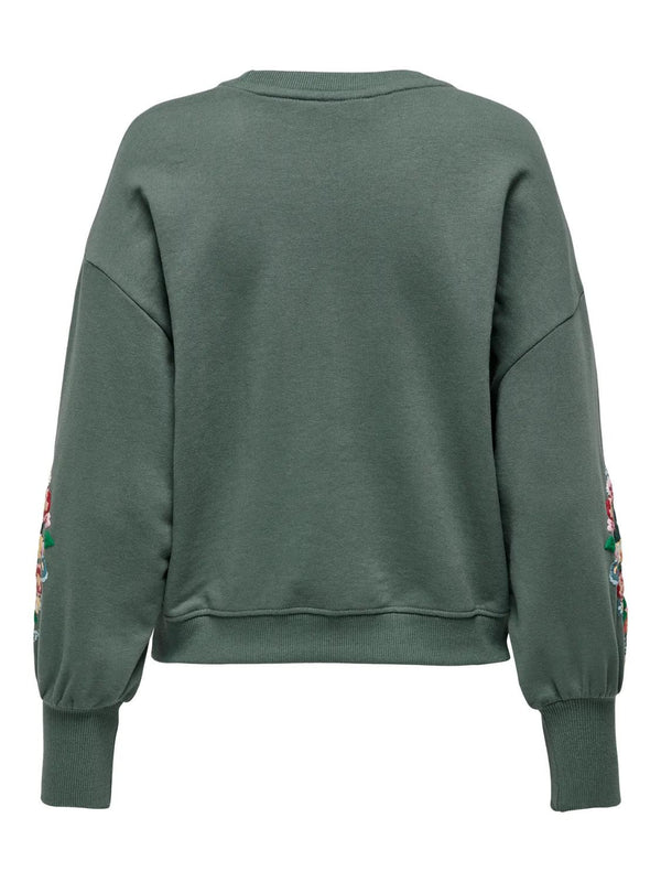 ONLY ONLBROOKE Flower Sweatshirt | Women’s Pullover – Borderland Muff