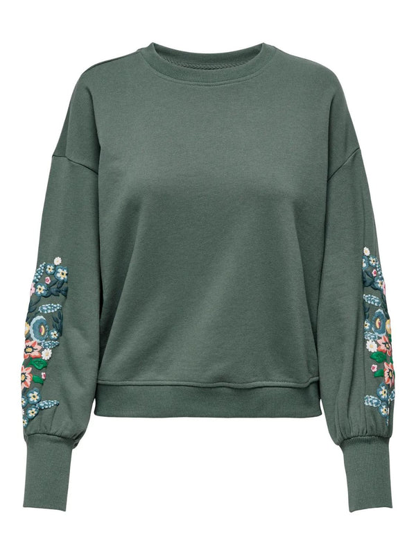 ONLY ONLBROOKE Flower Sweatshirt | Women’s Pullover – Borderland Muff