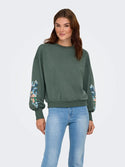 ONLY ONLBROOKE Flower Sweatshirt | Women’s Pullover – Borderland Muff