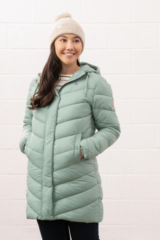 Lighthouse Laurel Ladies Coat | Warm Mid-Length Padded Jacket – Borderland Muff