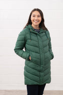 Lighthouse Laurel Ladies Coat | Warm Mid-Length Padded Jacket – Borderland Muff