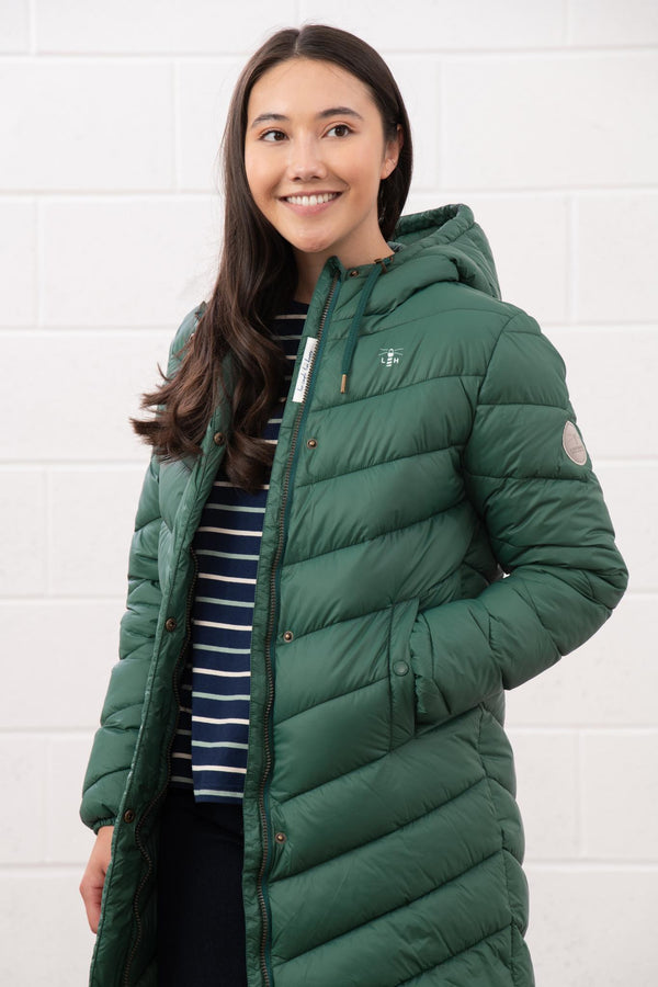 Lighthouse Laurel Ladies Coat | Warm Mid-Length Padded Jacket – Borderland Muff