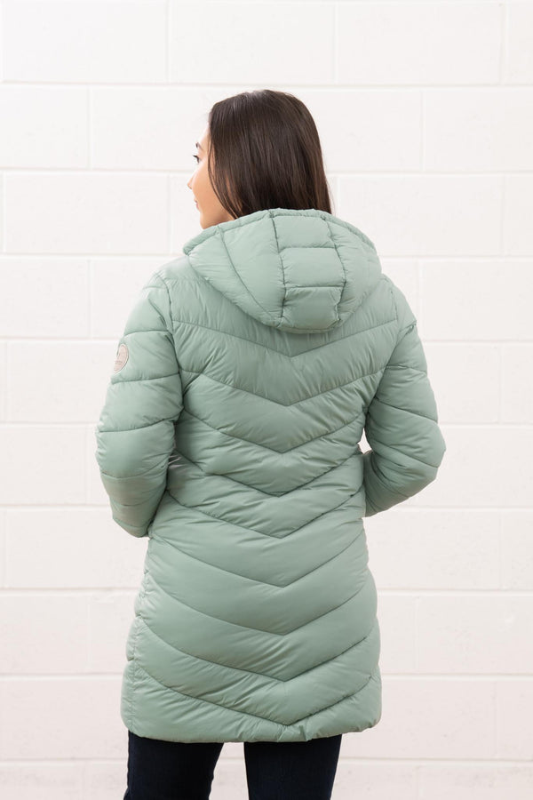 Lighthouse Laurel Ladies Coat | Warm Mid-Length Padded Jacket – Borderland Muff