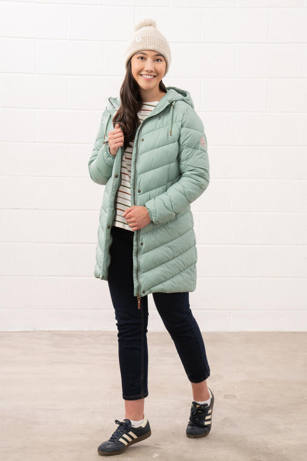 Lighthouse Laurel Ladies Coat | Warm Mid-Length Padded Jacket – Borderland Muff