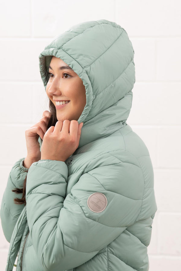 Lighthouse Laurel Ladies Coat | Warm Mid-Length Padded Jacket – Borderland Muff
