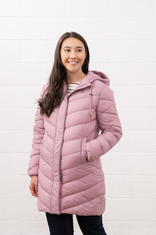 Lighthouse Laurel Ladies Coat | Warm Mid-Length Padded Jacket – Borderland Muff