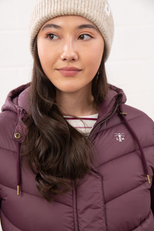 Lighthouse Laurel Ladies Coat | Warm Mid-Length Padded Jacket – Borderland Muff