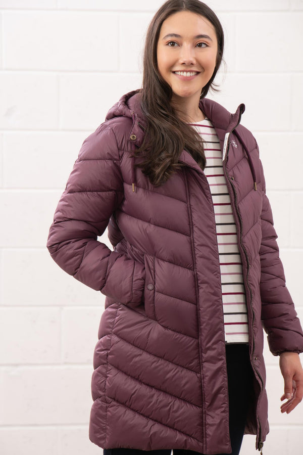 Lighthouse Laurel Ladies Coat | Warm Mid-Length Padded Jacket – Borderland Muff