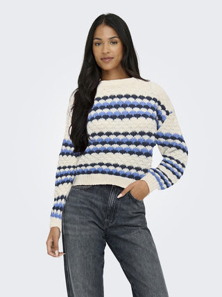JDY Celeste Striped Pullover | Women’s Knit Jumper – Borderland Muff