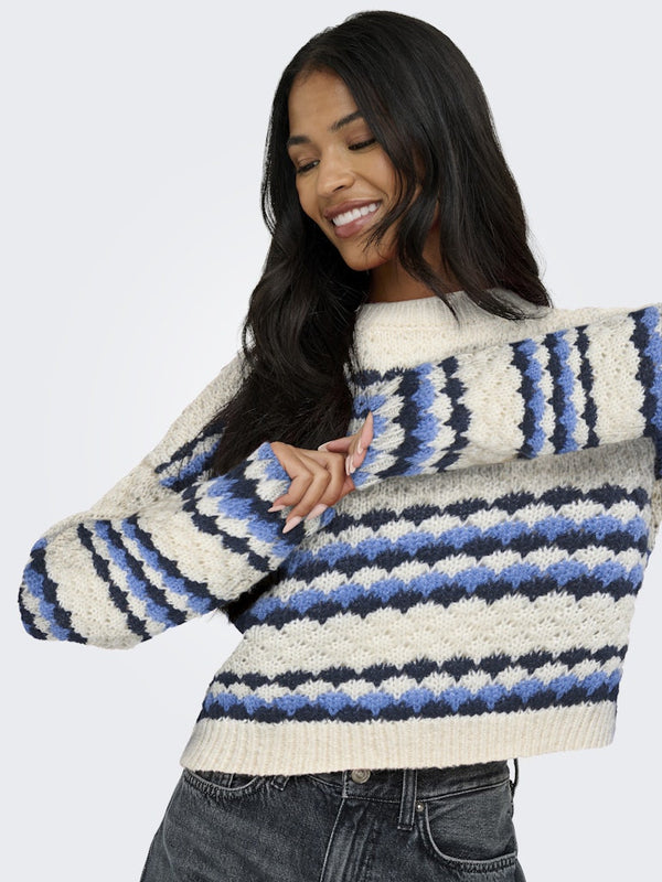 JDY Celeste Striped Pullover | Women’s Knit Jumper – Borderland Muff