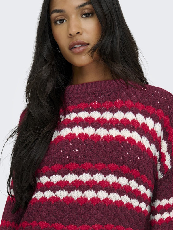 JDY Celeste Striped Pullover | Women’s Knit Jumper – Borderland Muff