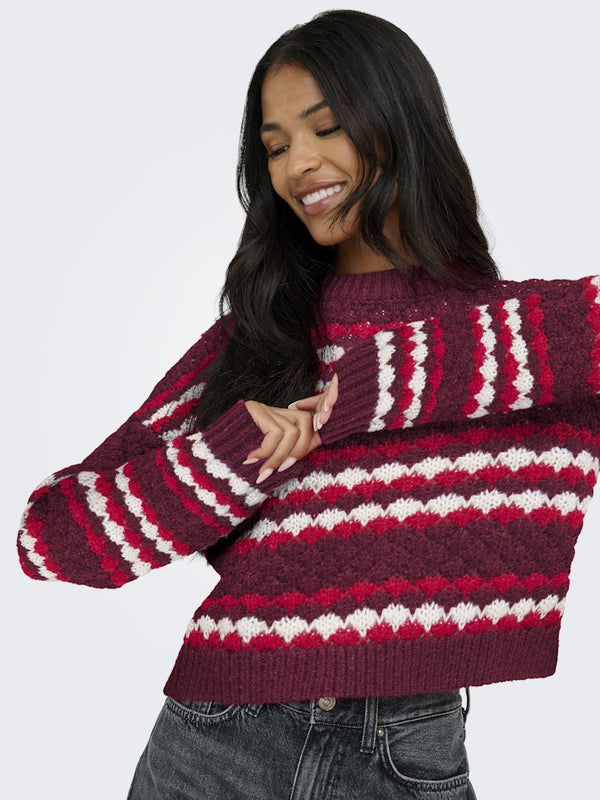 JDY Celeste Striped Pullover | Women’s Knit Jumper – Borderland Muff