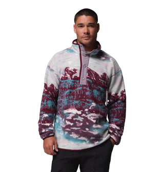 Buy wine Columbia Helvetia II Printed Half Snap Fleece | Men’s Pullover – Borderland Muff