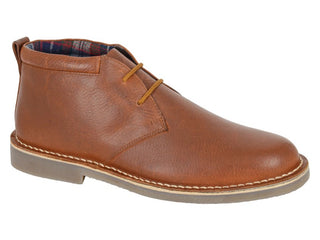 Roamers Brown Leather Men’s Desert Boot | 2 Eyelet Classic – Borderland Muff