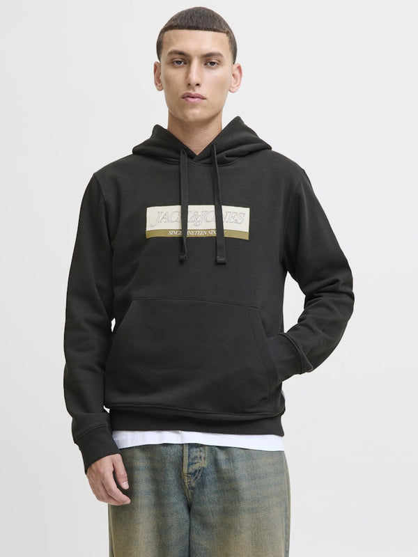Jack & Jones JORINWOOD Block Branding Sweat Hoodie | Men’s Organic Cotton Hoodie