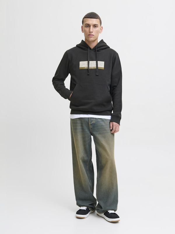 Jack & Jones JORINWOOD Block Branding Sweat Hoodie | Men’s Organic Cotton Hoodie