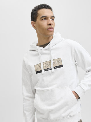 Jack & Jones JORINWOOD Block Branding Sweat Hoodie | Men’s Organic Cotton Hoodie