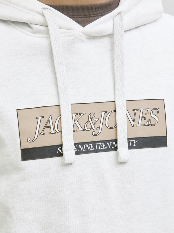 Jack & Jones JORINWOOD Block Branding Sweat Hoodie | Men’s Organic Cotton Hoodie