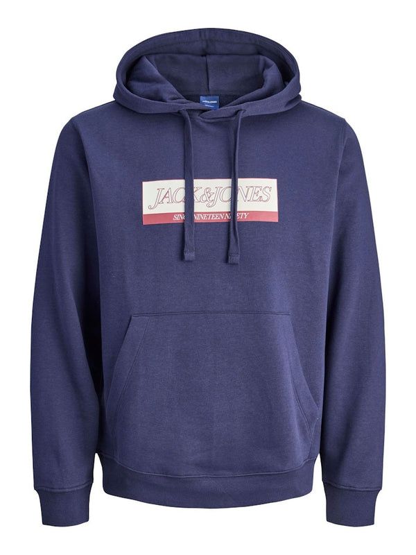 Jack & Jones JORINWOOD Block Branding Sweat Hoodie | Men’s Organic Cotton Hoodie