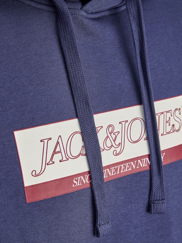 Jack & Jones JORINWOOD Block Branding Sweat Hoodie | Men’s Organic Cotton Hoodie
