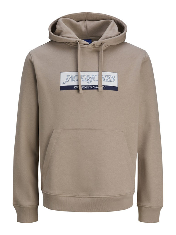 Jack & Jones JORINWOOD Block Branding Sweat Hoodie | Men’s Organic Cotton Hoodie