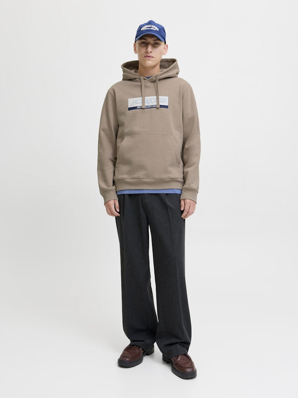 Jack & Jones JORINWOOD Block Branding Sweat Hoodie | Men’s Organic Cotton Hoodie