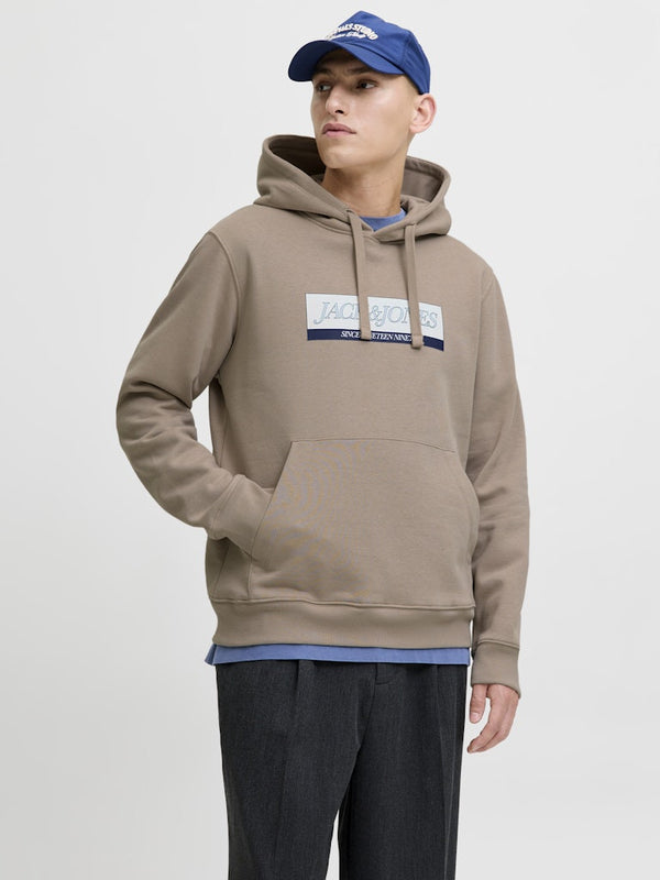 Jack & Jones JORINWOOD Block Branding Sweat Hoodie | Men’s Organic Cotton Hoodie