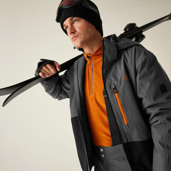 Dare2b Edge III Men’s Ski Jacket | Iron Gate Waterproof Winter Coat – Borderland Muff