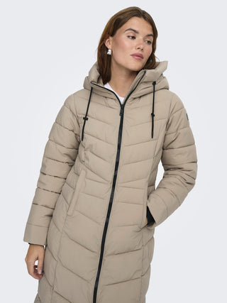 ONLY ONLJULIET LIFE Quilt Coat | Women’s Long Quilted Winter Jacket – Borderland Muff