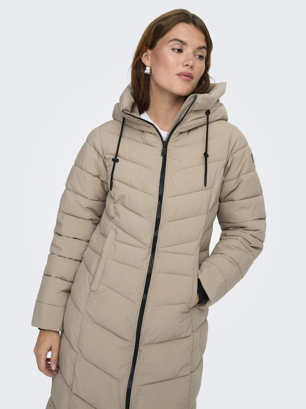 ONLY ONLJULIET LIFE Quilt Coat | Women’s Long Quilted Winter Jacket – Borderland Muff