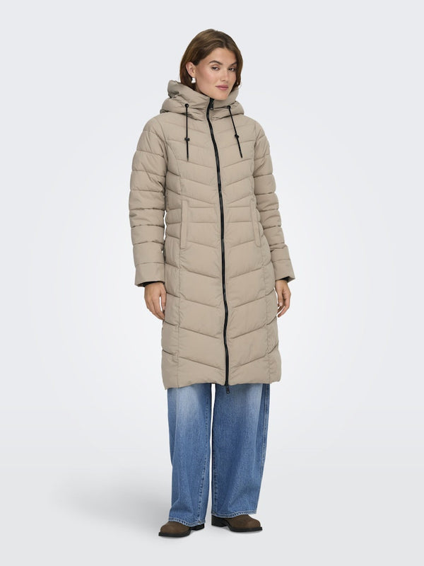 ONLY ONLJULIET LIFE Quilt Coat | Women’s Long Quilted Winter Jacket – Borderland Muff