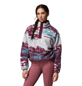 Buy wine Columbia Ladies Helvetia II Printed Cropped Half Snap Fleece – Borderland Muff