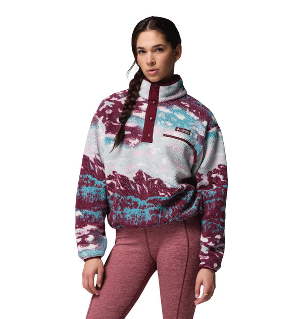 Columbia Ladies Helvetia II Printed Cropped Half Snap Fleece – Borderland Muff