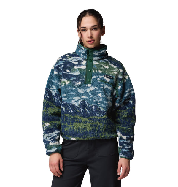 Columbia Ladies Helvetia II Printed Cropped Half Snap Fleece – Borderland Muff
