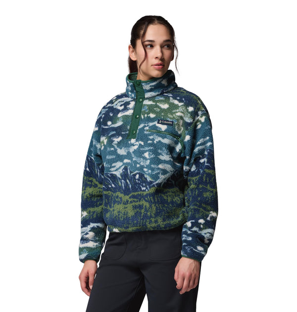 Columbia Ladies Helvetia II Printed Cropped Half Snap Fleece – Borderland Muff