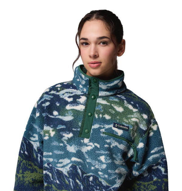 Columbia Ladies Helvetia II Printed Cropped Half Snap Fleece – Borderland Muff