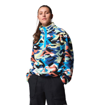 Buy pond-blue Columbia Ladies Helvetia II Printed Cropped Half Snap Fleece – Borderland Muff