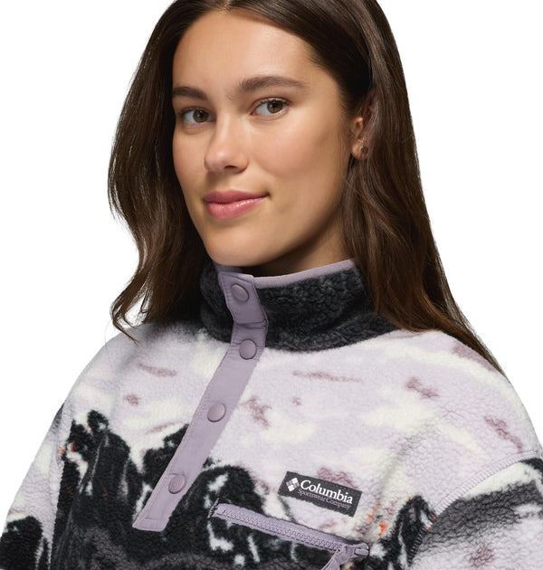 Columbia Ladies Helvetia II Printed Cropped Half Snap Fleece – Borderland Muff