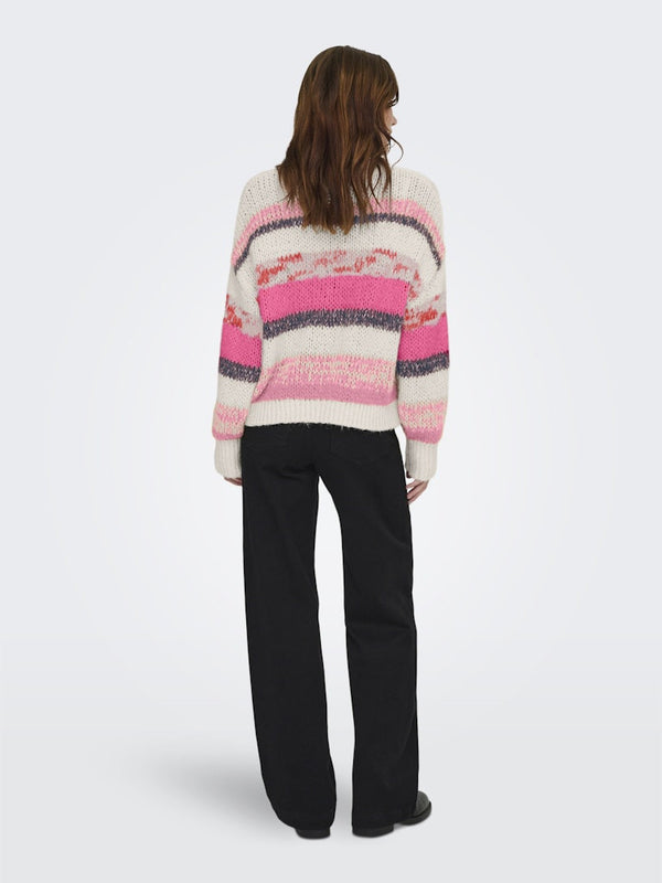 ONLY Alyssa Life Stripe Knit Jumper | Women’s Pullover Ireland
