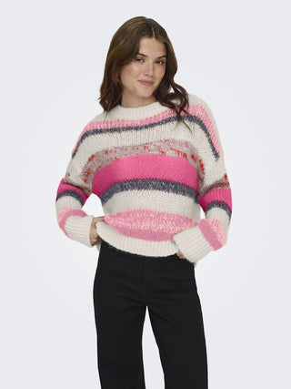 ONLY Alyssa Life Stripe Knit Jumper | Women’s Pullover Ireland