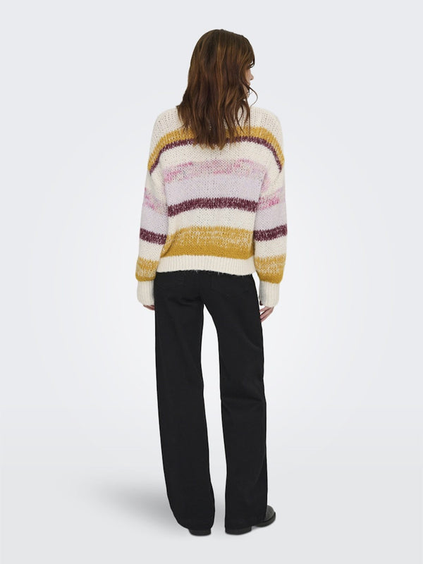 ONLY Alyssa Life Stripe Knit Jumper | Women’s Pullover Ireland