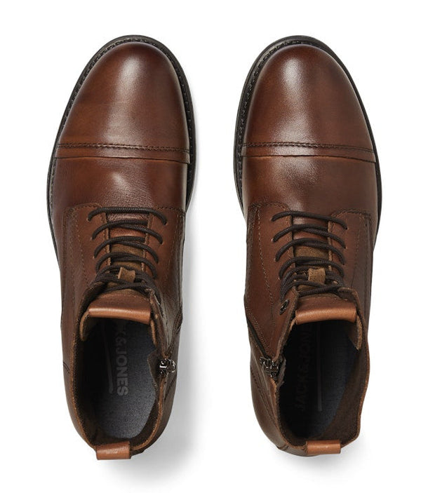 Jack & Jones JFWShaun Leather Boot | Cognac Men’s Boots Ireland