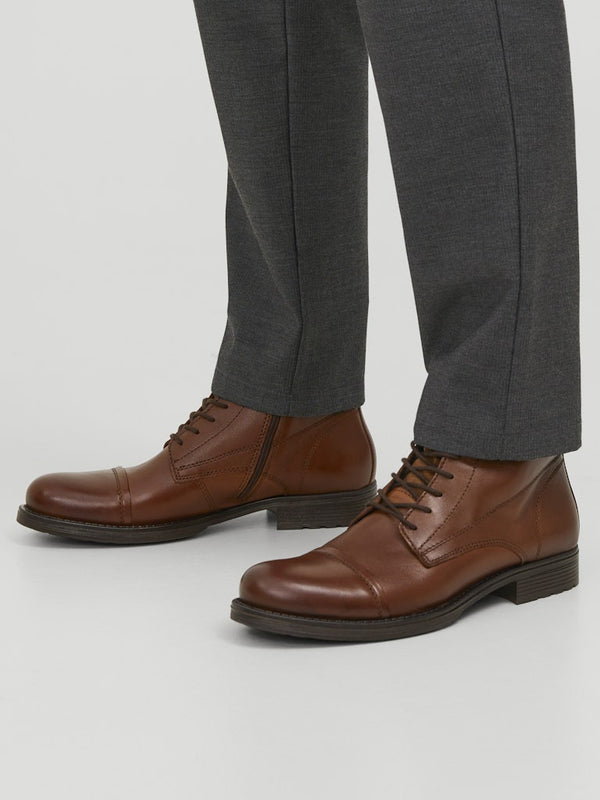 Jack & Jones JFWShaun Leather Boot | Cognac Men’s Boots Ireland