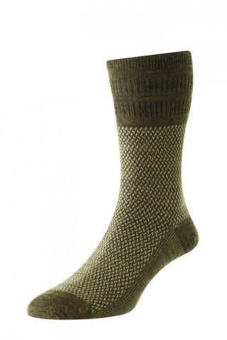 Buy taupe HJ Hall HJ972 Jacquard Wool Softop® Socks | Non-Elastic Men’s