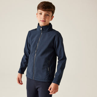 Buy navy Regatta Kids Ablaze Junior Softshell Jacket | Custom Logo Available