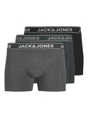 Jack & Jones JACBLACK 3-Pack Men’s Trunks – Organic Cotton Underwear