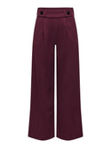 JDY Geggo Wide Fit Elasticated Trousers 30" Leg-WINE