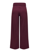 JDY Geggo Wide Fit Elasticated Trousers 30" Leg-WINE